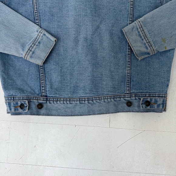 Vimtage Stylish Light Blue Denim Jacket 90s Rare Retro Faded Y2k - Picture 5 of 9